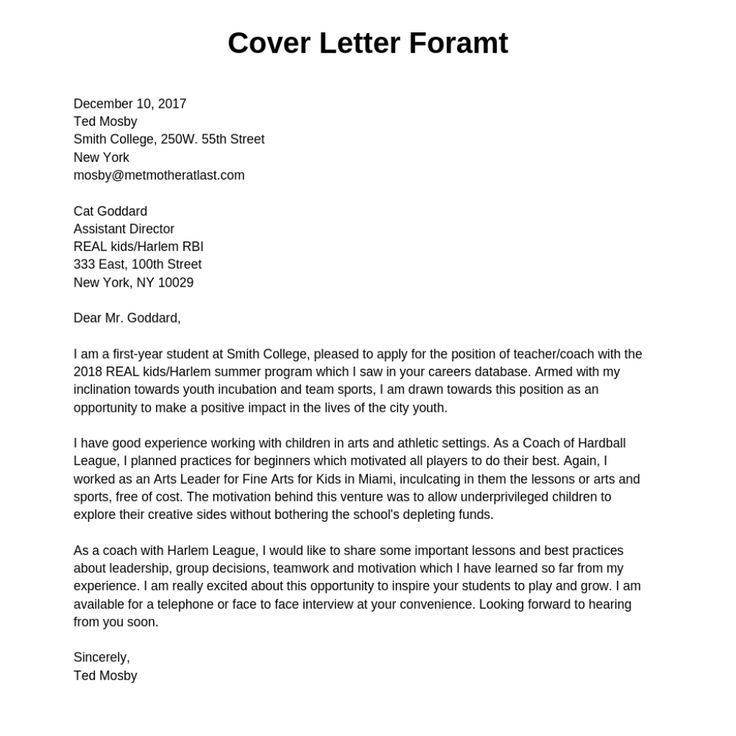 What is a Cover Letter and CV
