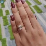 emerald cut wedding rings