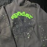 Black Spider Hoodie for Teens – Halloween Cosplay Web Graphic Top