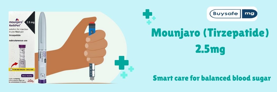 Mounjaro 2.5mg injection for Type 2 diabetes and weight management.