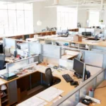 Modern modular office furniture setup in Noida by Mueble India